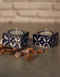 Blue Pottery Candle Holder Set - Blue Base